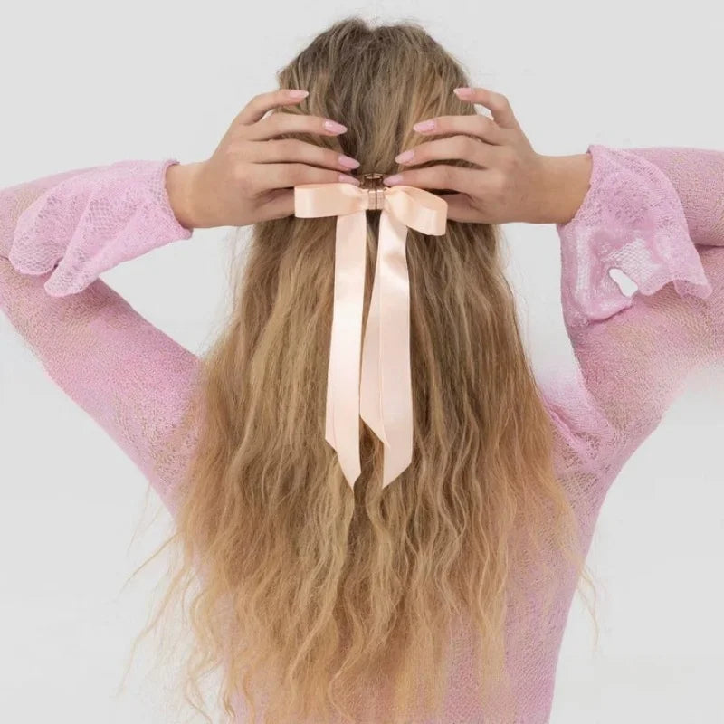 Satin Bow Magnetic Hair Clip